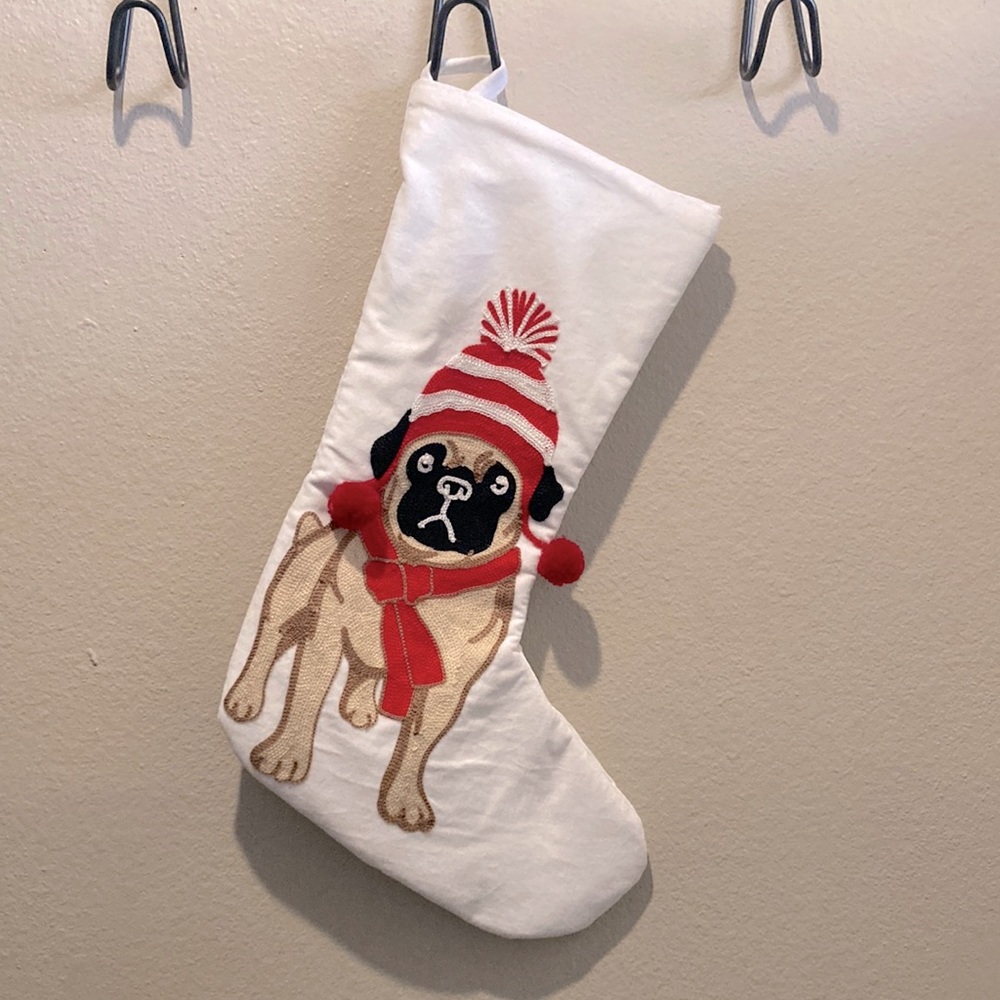 Embroidered Christmas stocking